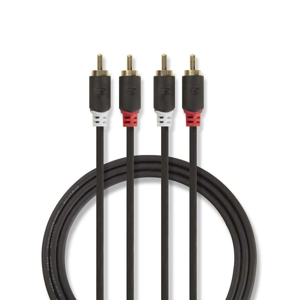 Nedis stereoäänikaapeli 2x RCA Uros - 2x RCA Uros 3 m