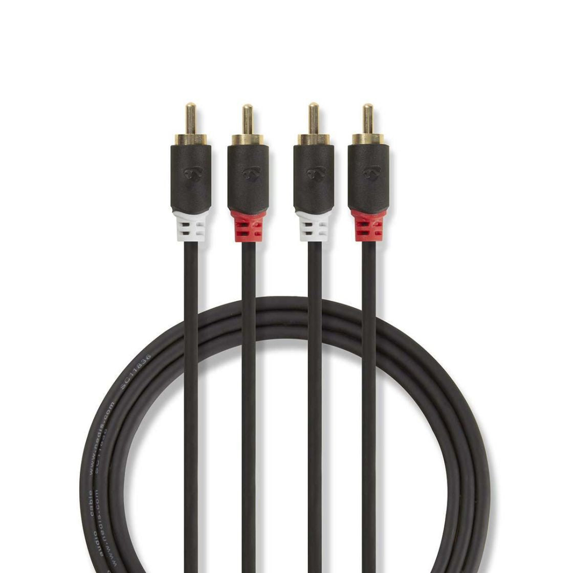 Nedis stereoäänikaapeli 2x RCA Uros - 2x RCA Uros 3 m