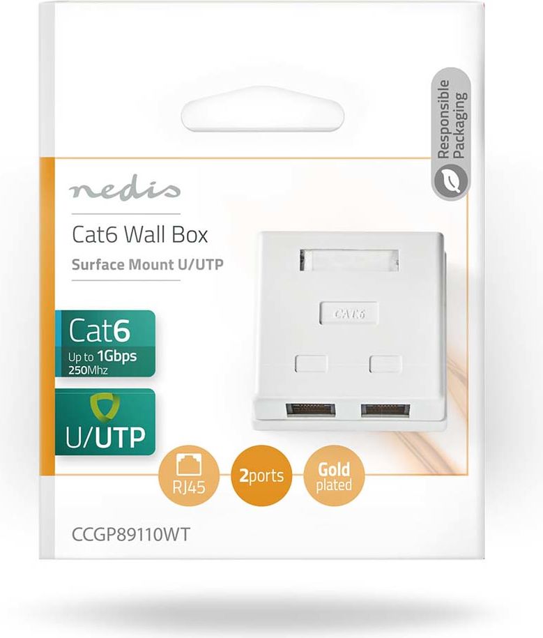 Nedis Verkon seinärasia | 2-P | utp CAT6