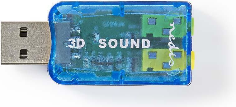 Äänikortti | 3D sound 5.1 | USB 2.0 | 3,5 mm:n Kaksoisliitin