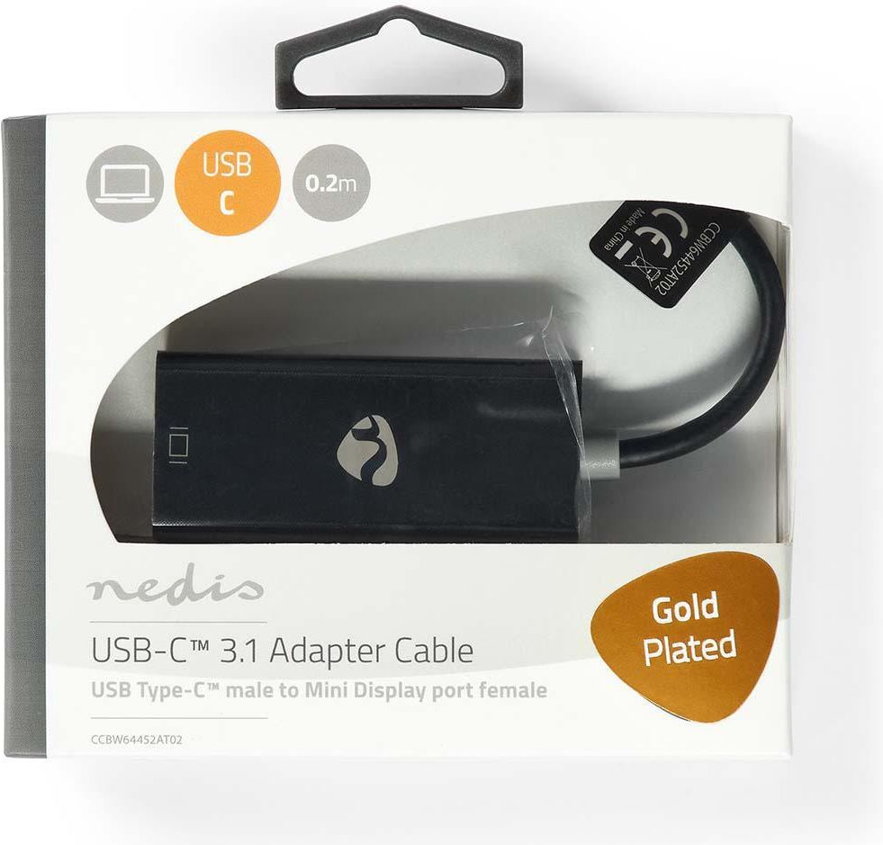 Nedis USB 3.2 Gen2 sovitin | USB Type-C™ uros - Mini DisplayPort | 0.20 m