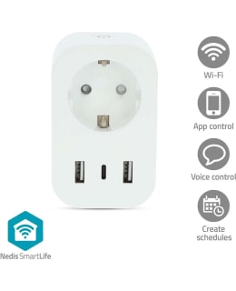 Nedis SmartLife Älypistorasia | Wi-Fi | IP21 | Virtamittari