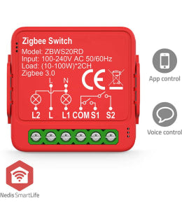 Nedis SmartLife Virtakytkin | Zigbee 3.0 | 2x100 w |