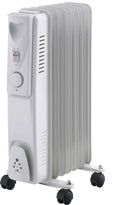Öljytäytteinen lämmitin 1500 w pyörillä