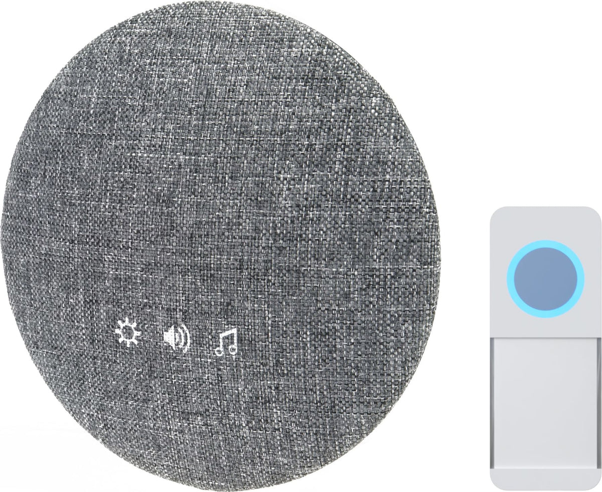 Ovikello langaton paristoilla IP44, harmaa