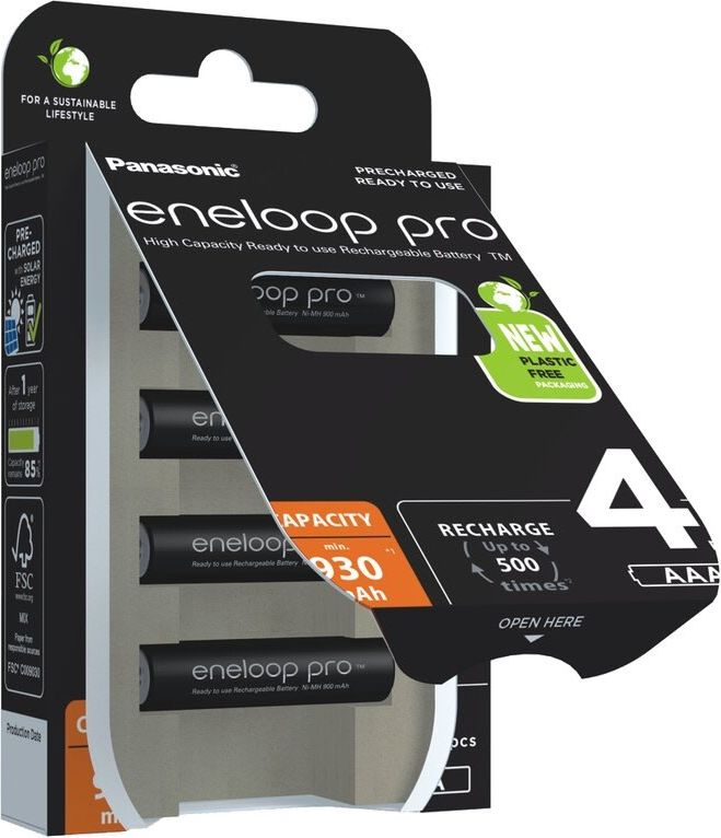 1x4 Panasonic Eneloop Pro Micro 930 mah aaa