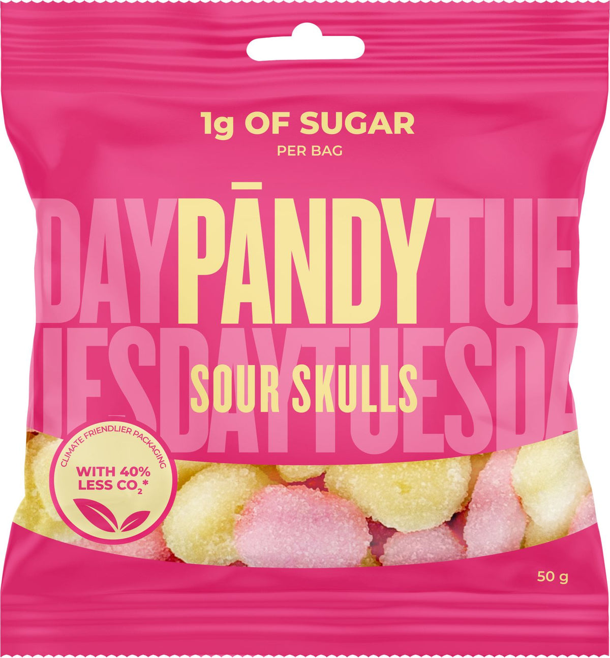 Pändy Sour Skulls makeispussi 50 g
