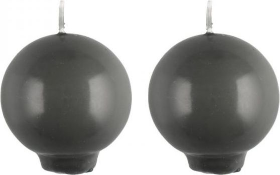Pallokynttilä tummanharmaa 2 pack
