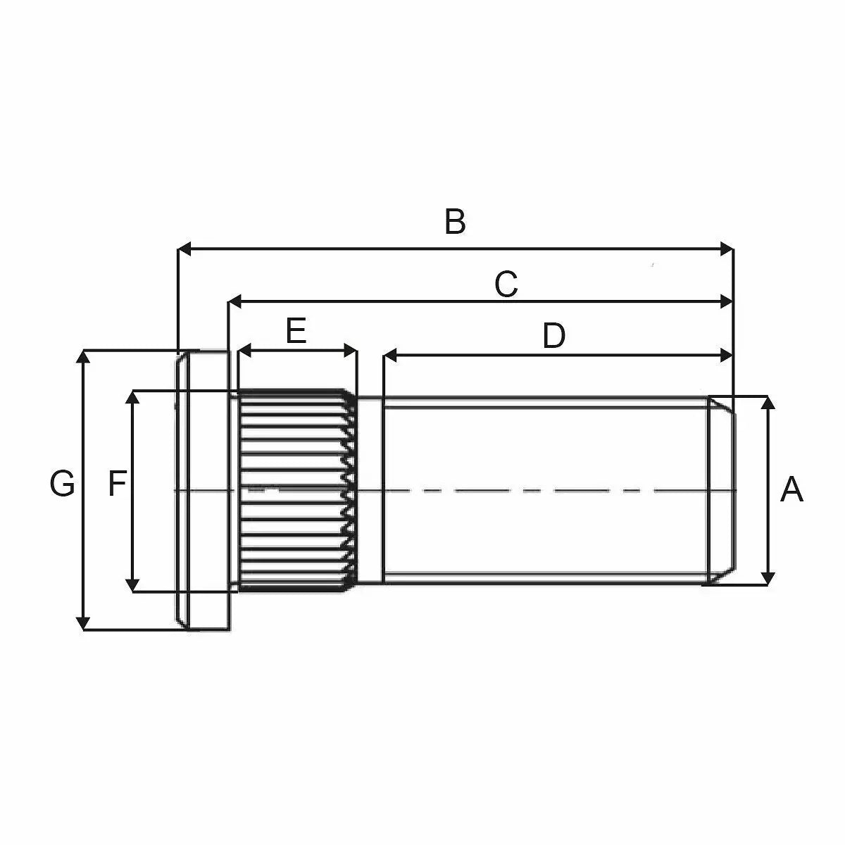 Pultti M18X1,5x60 mm 903C18L