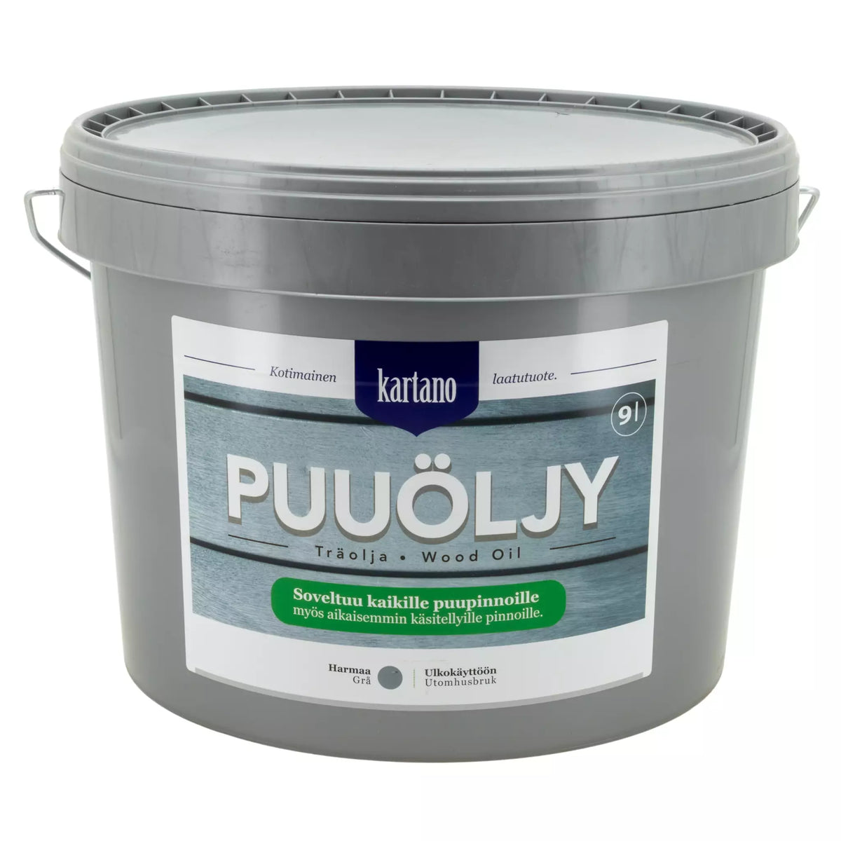 Kartano puuöljy harmaa, vesiohenteinen 9 l