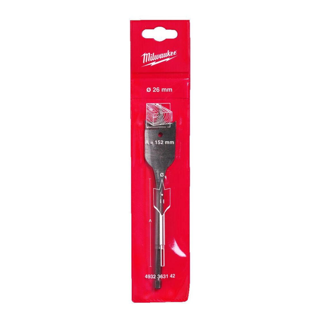 Milwaukee Lattaporanterä 26x152 mm