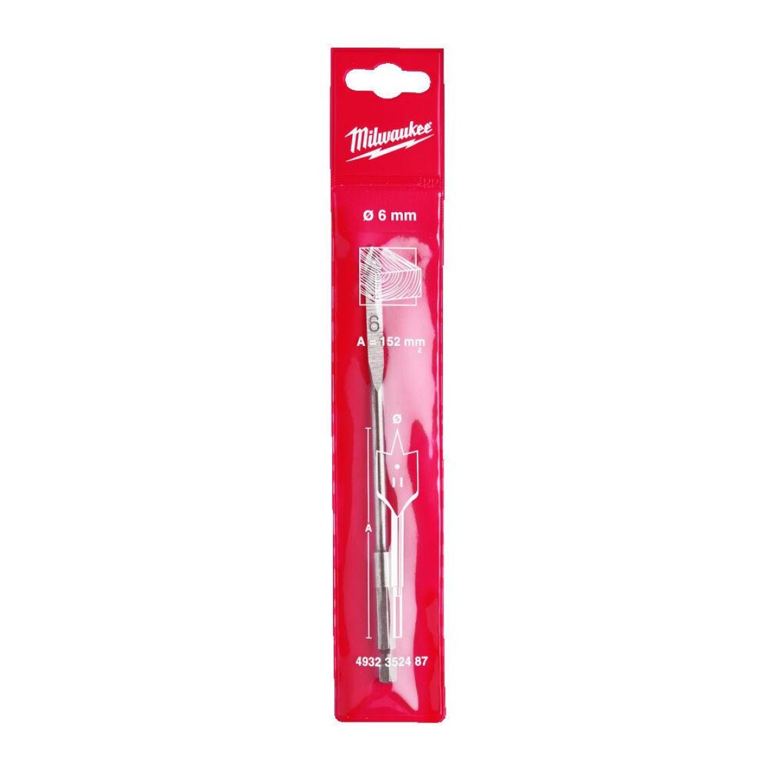 Milwaukee Lattaporanterä 6x152 mm