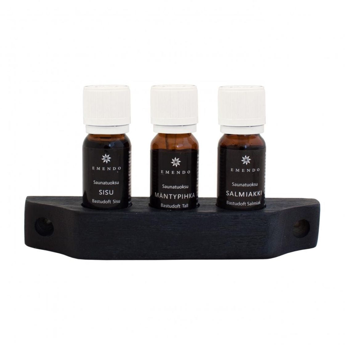 Emendo Saunatuoksu 3x10 ml musta puuteline