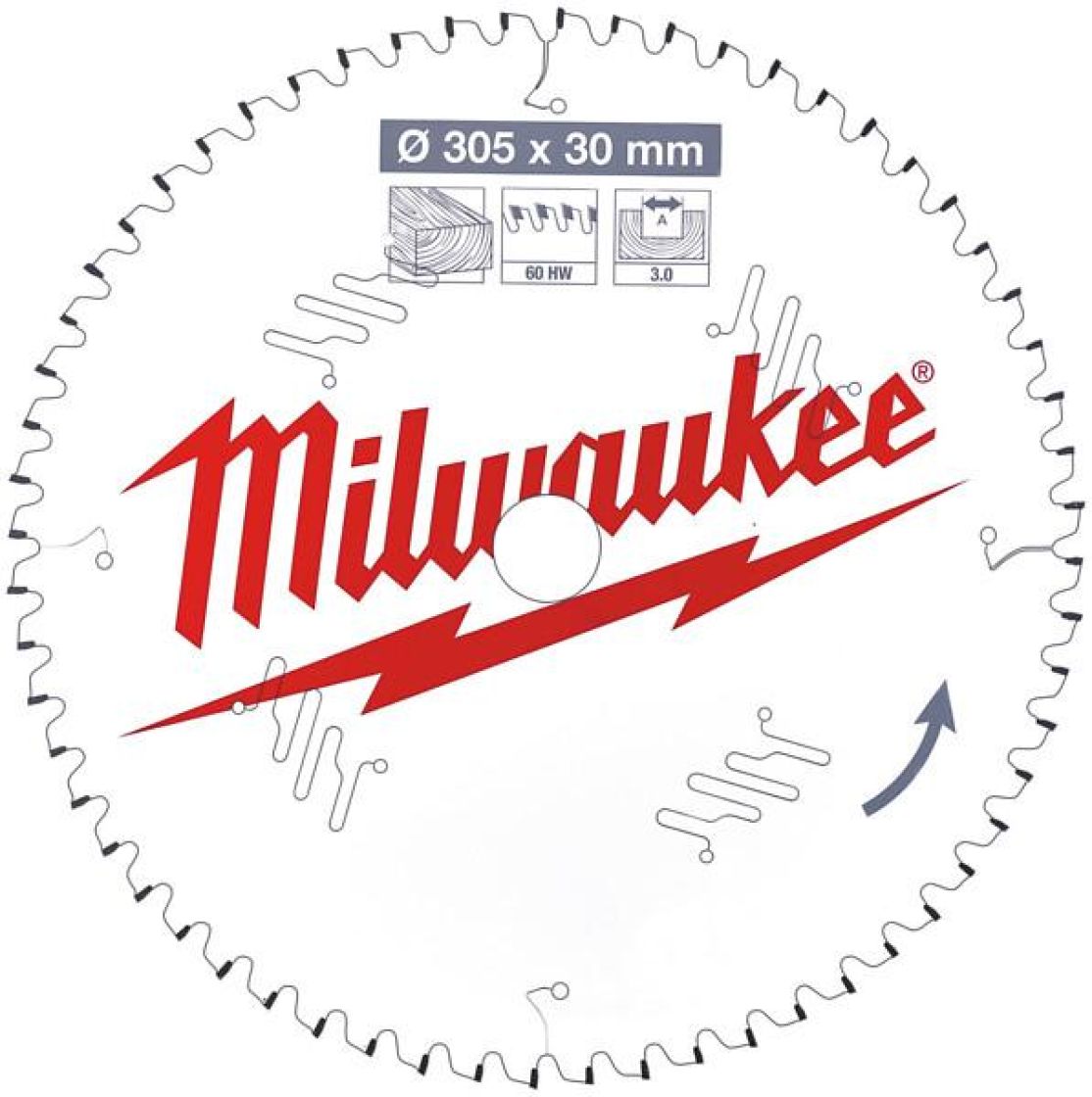 Milwaukee ms Sahanterä 305x3x30 mm 60t