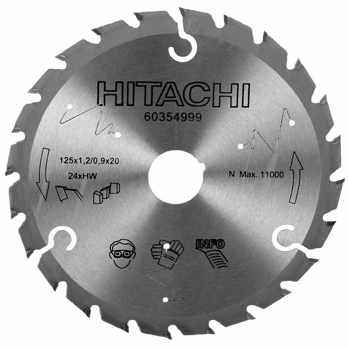 HiKOKI Pyörösahanterä 125 mm x 1,2 mm, 24t, 20 mm reikä (C18DBL/C3605DA)