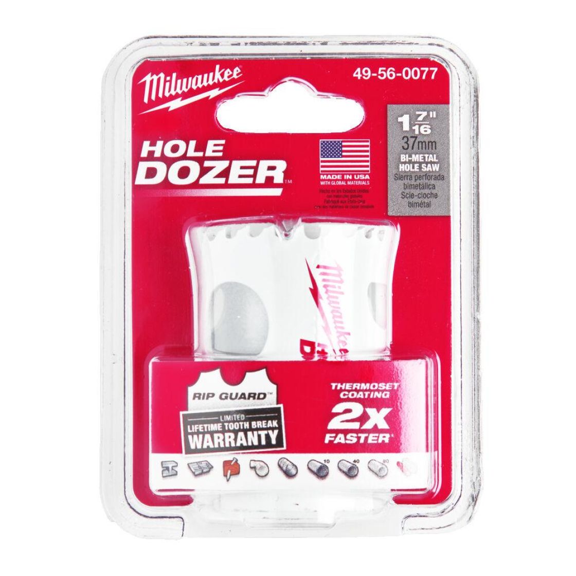 Milwaukee hole dozer bimetalli Reikäsaha 37 mm