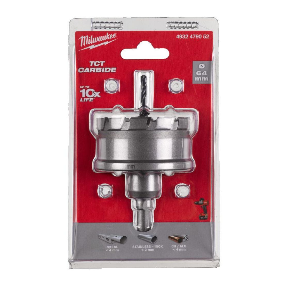 Milwaukee TCT Reikäsaha 64 mm