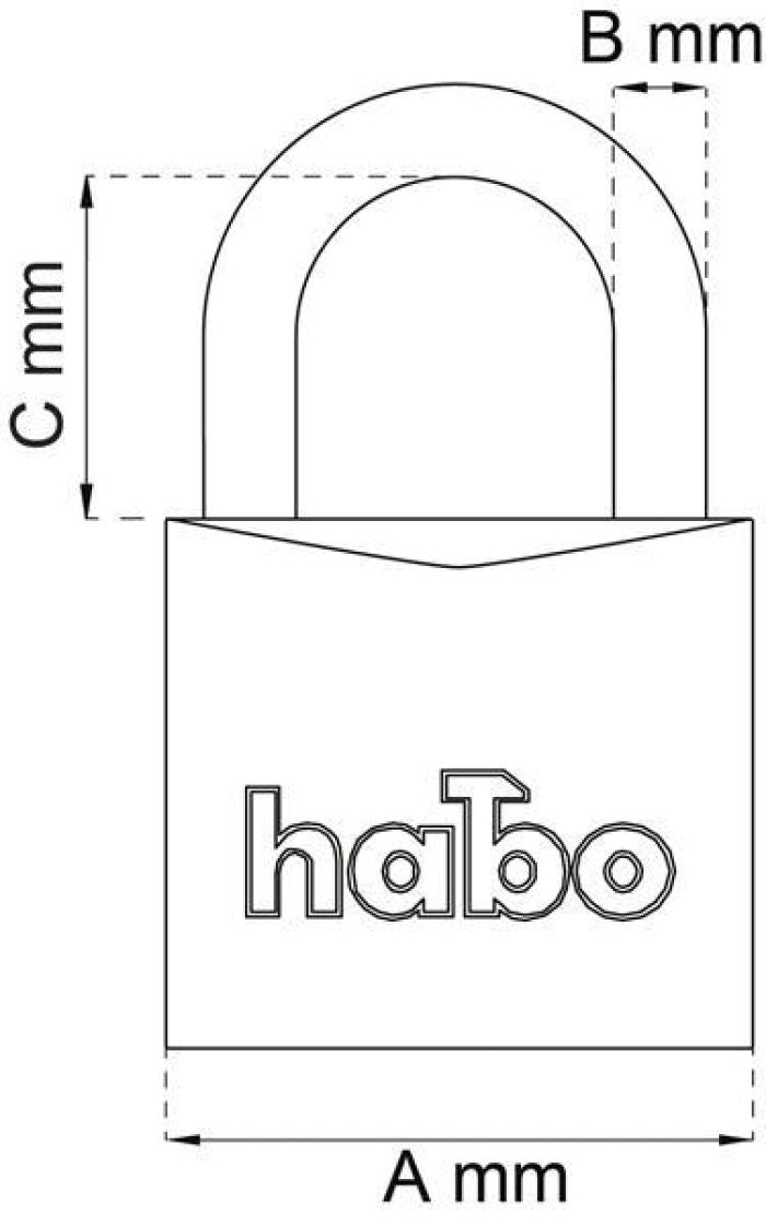 Riippulukko HABO 503-50 alu IP