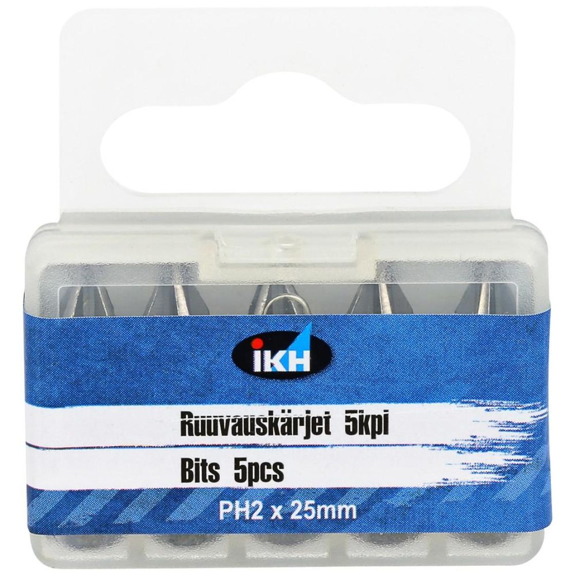 Ruuvauskärki 5 kpl 25 mm PH2 värirengas