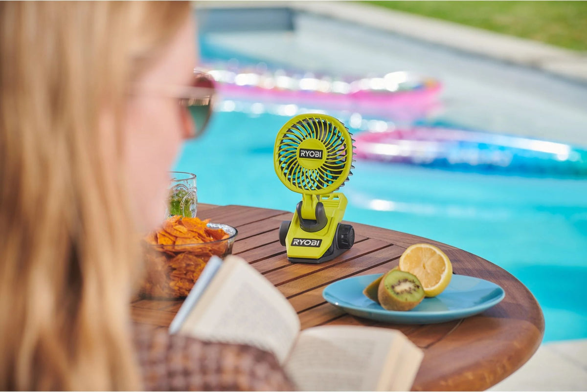 Ryobi klipsituuletin RCF4-0 USB lithium Runko