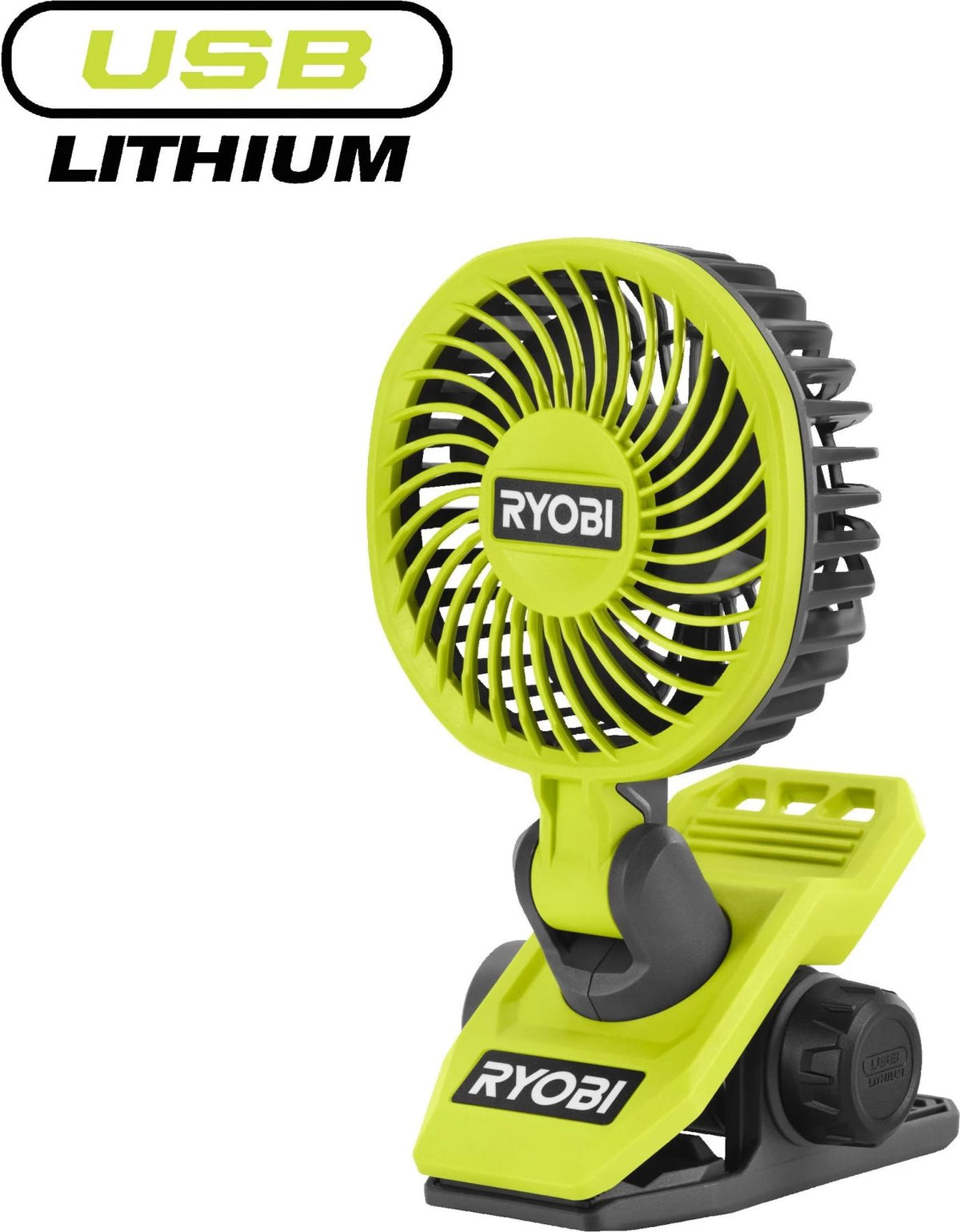 Ryobi klipsituuletin RCF4-0 USB lithium Runko