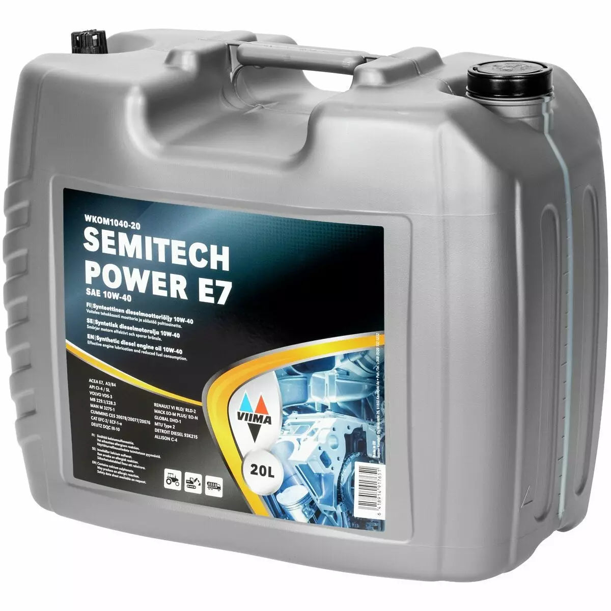 Moottoriöljy semitech power E7 10 w-40 l 20 l