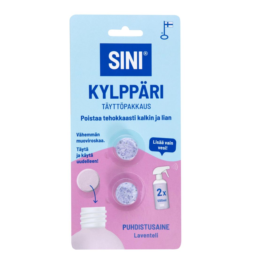 Sini Kylppäri puhdistusainetabletti täyttöpakkaus – 2 tablettia