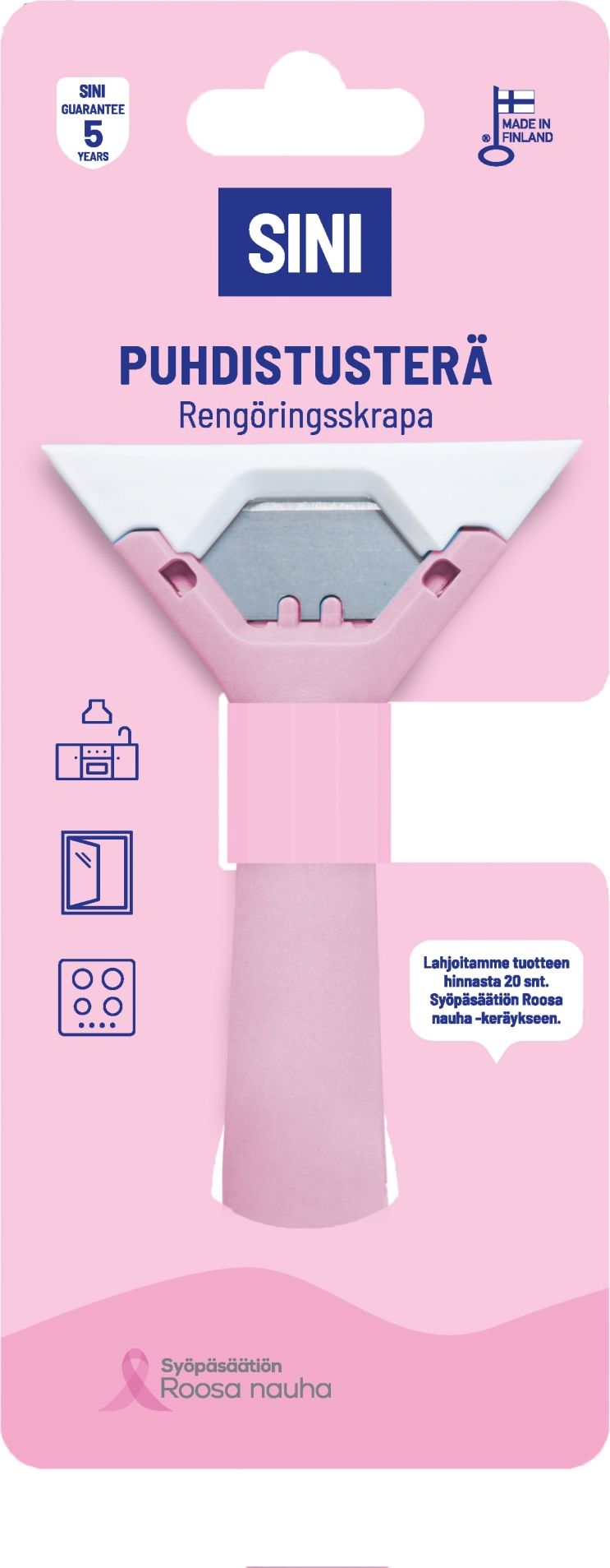 Sini Puhdistusterä  Roosa Nauha