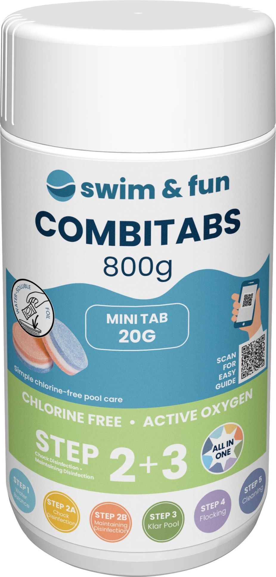 Swim&Fun CombiTabs klooriton yhdistelmätabletti