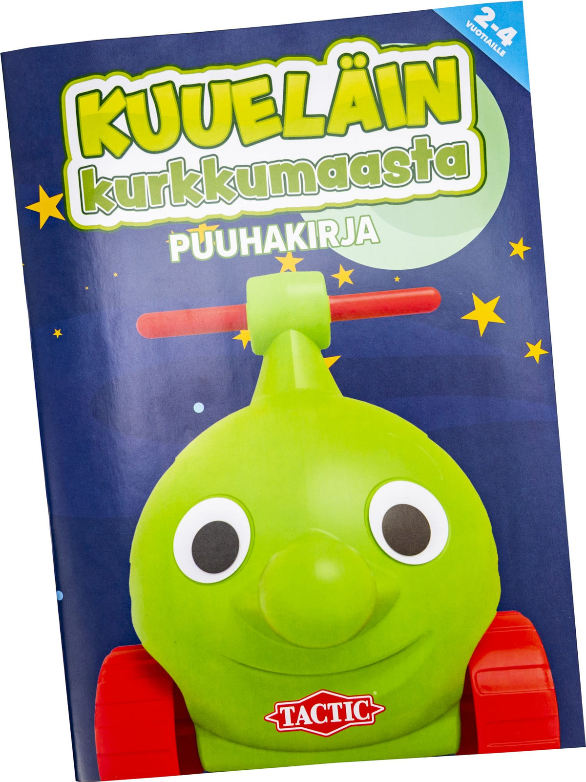 Kuueläin kurkkumaasta puuhakirja