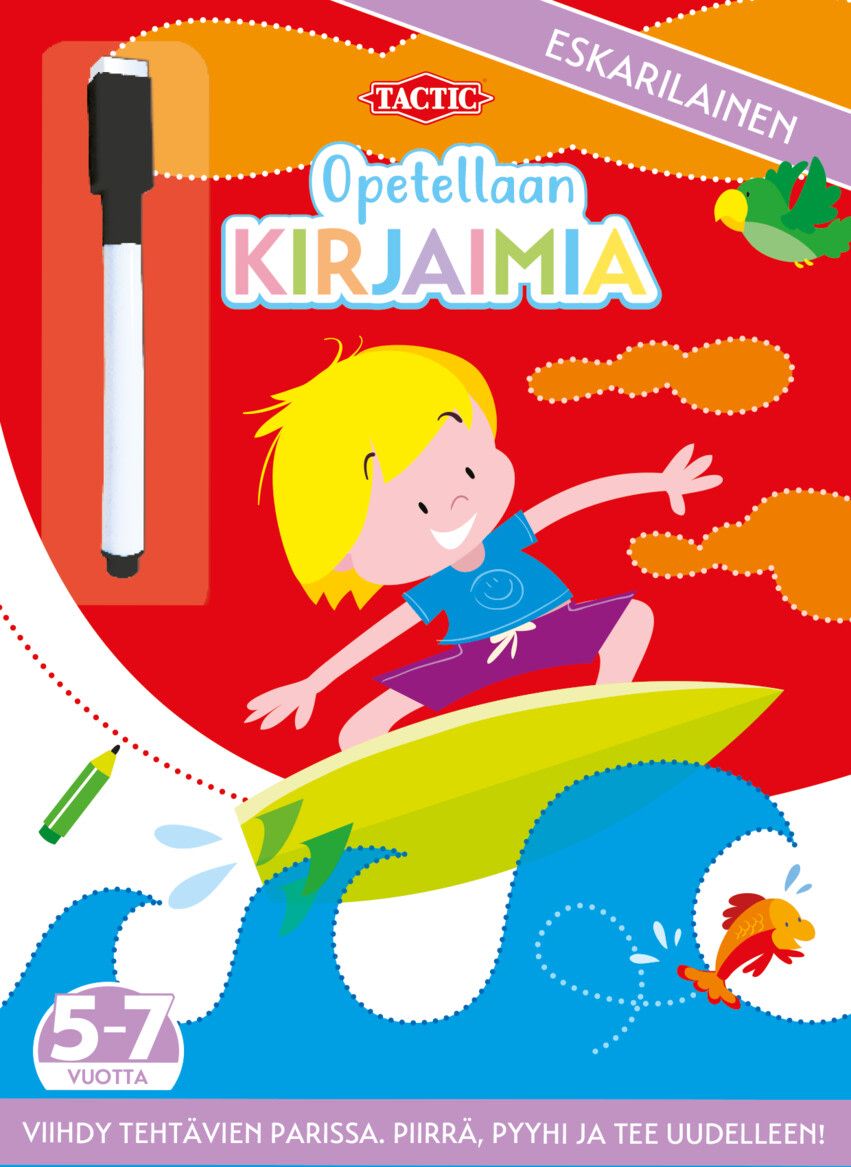 Opetellaan Kirjaimia Pyyhittävä Puuhakirja