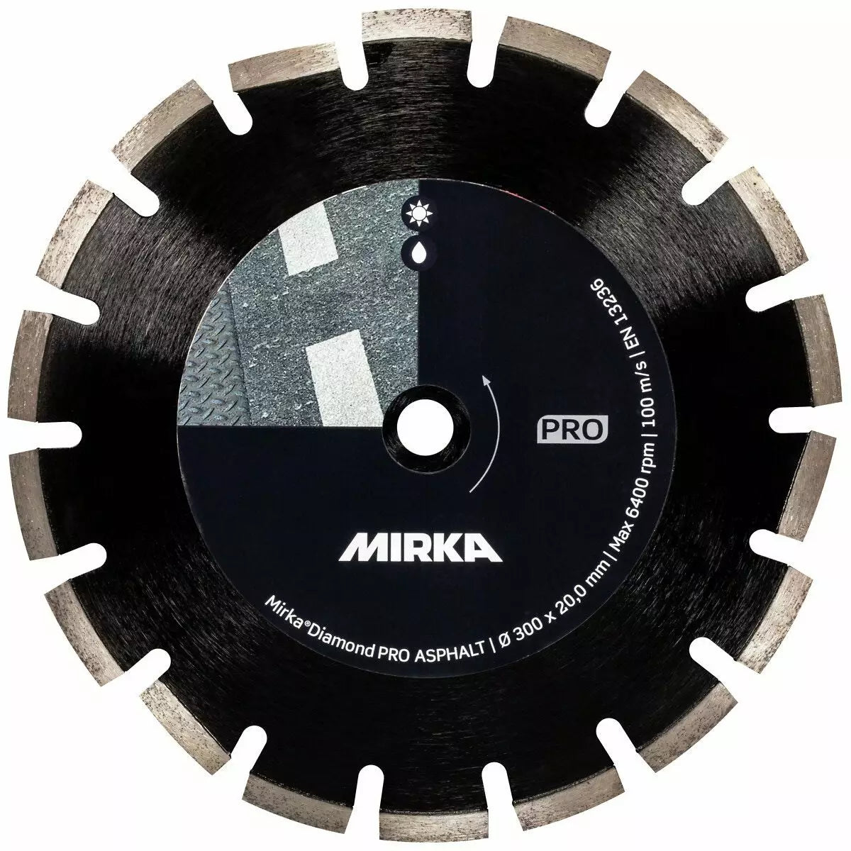 Timanttilaikka 300x20 mm Mirka asfaltti