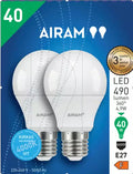 Airam LED E27 490 lm/4000k 2PACK