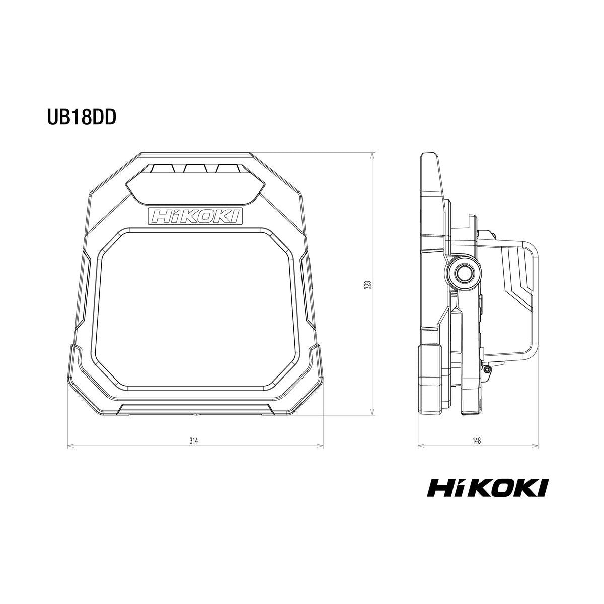 Työvalaisin UB18DD 18 v 10.000 Lumen runko HiKOKI