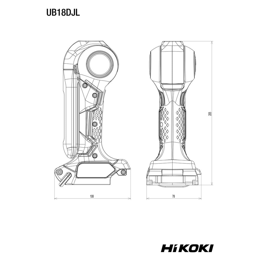 HiKOKI Työvalaisin UB18DJL runko