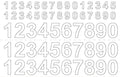 Numero 0-9X3 valk 13/26 mm vinyyli