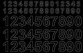 Numero 0-9X3 musta 13/26 mm vinyyli