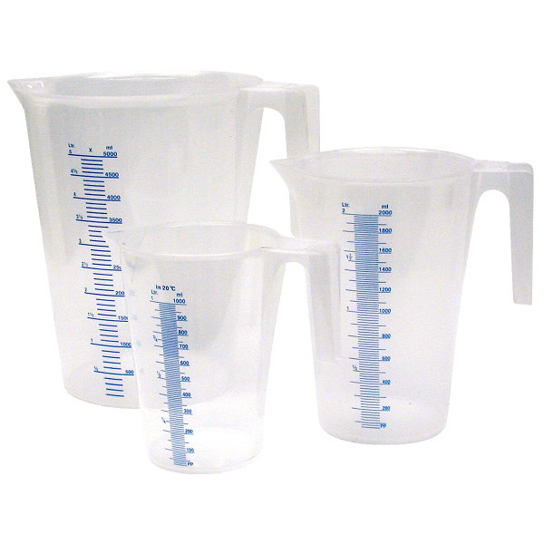 Mittakannusarja 1 l/2 l/5 l asteikolla