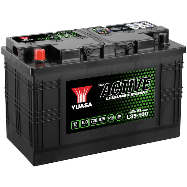 Akku Yuasa vapaa-ajan 100 ah +- 352X175X227