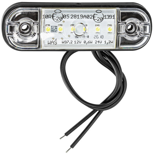 Äärivalo LED matala valkoinen 12-24 v
