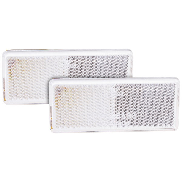 Heijastin 96x42 mm valkoinen tarralla 2 kpl