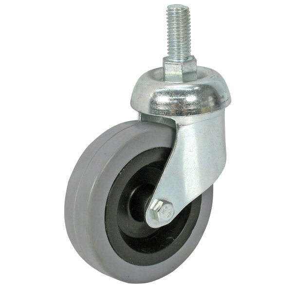 Vaununpyörä kääntyvä 80 mm tapilla harmaa