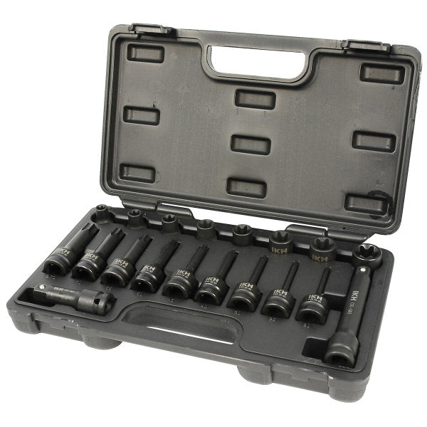 Hylsysarja 1/2" TORX uros/naaras 19-OS.