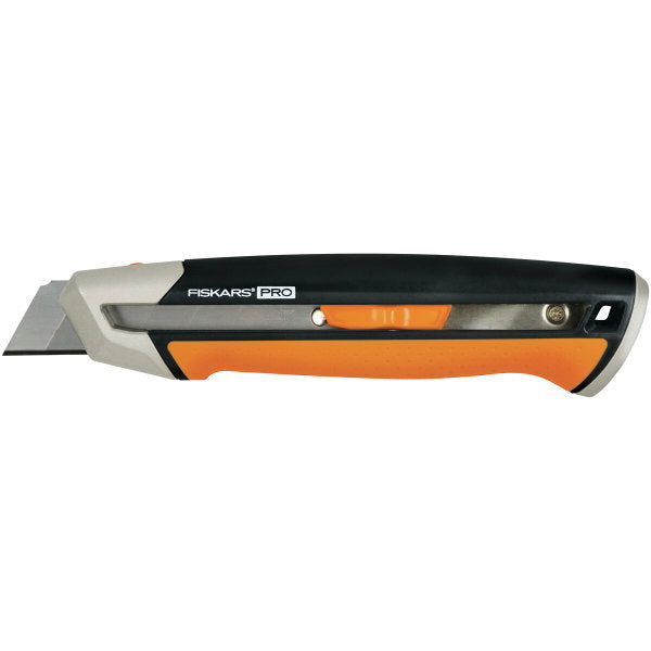 Fiskars Katkoteraveitsi Carbonmax 25mm Fiskars CarbonMax katkoteraveitsen tera vaihdetaan etukautta, joten sinun ei