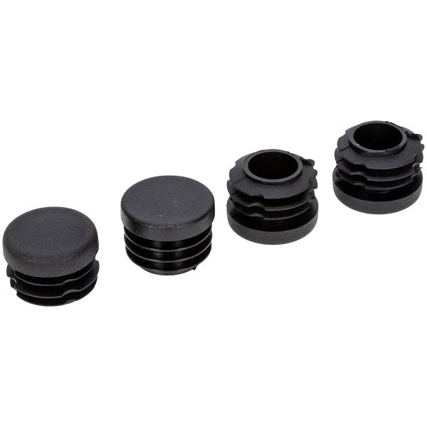 Putkitulppa pyöreä 22 mm 4 kpl musta muovia