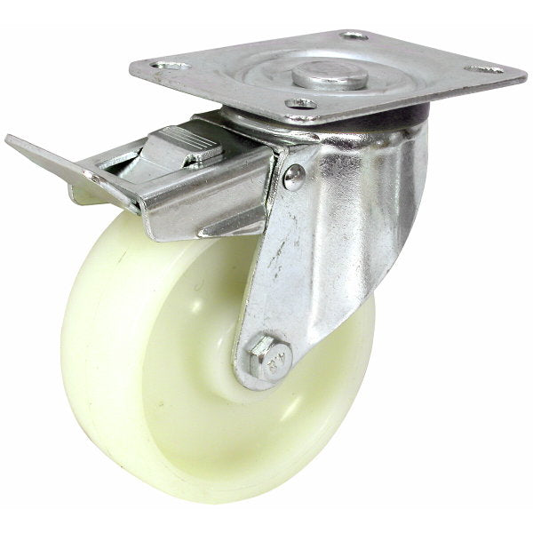 Vaununpyörä 100 mm valk. käänt/jarru