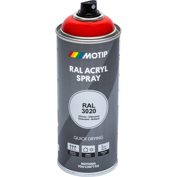 Maali punainen RAL3020 akr. spray 400 ml