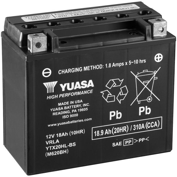 AKKU YUASA MP 18,9AH AGM -+ 175X87X155 - jannite 12 V - kapasiteetti 18,9 Ah - kylmakaynnistysvirta (CCA) 310 - napatyyppi