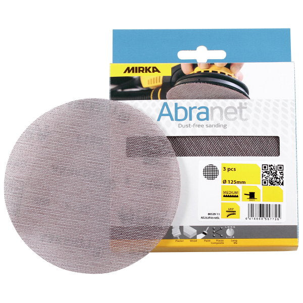 Hiomapyörö 125 mm P120 abranet 3 kpl