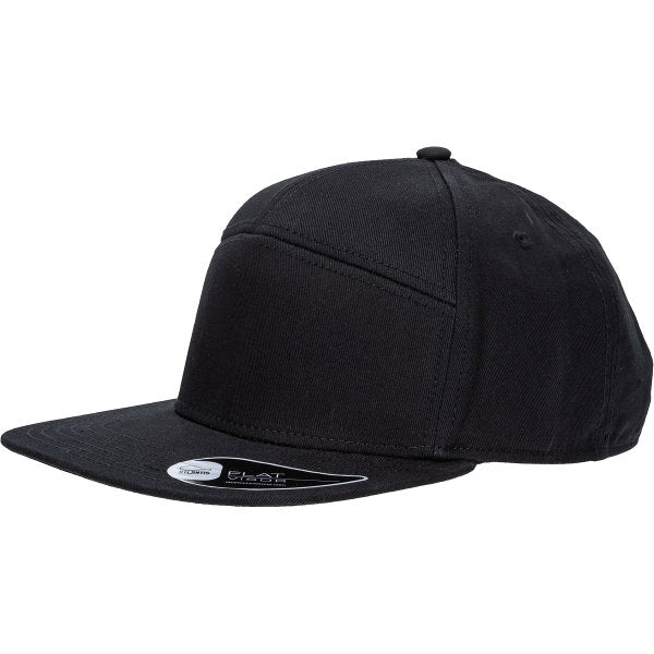 Lippalakki 7-PANEL flat peak one size musta